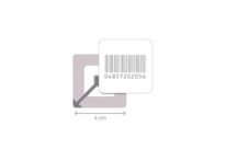 Etiquette antivol radiofréquence 4x4 cm