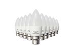 Pack de  10 - Ampoule B22 LED 6W 220V C37 180° - Blanc Chaud 2300K - 3500K