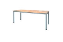 Banc métallique pour vestiaire avec bout carré | Akaze