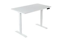 Manutan Expert - Bureau droit réglable en hauteur 160 cm Plateau Blanc - Ergonomique, Électrique, Charge 100 kg