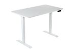 Manutan Expert - Bureau droit réglable en hauteur 160 cm Plateau Blanc - Ergonomique, Électrique, Charge 100 kg