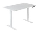 Manutan Expert - Bureau droit réglable en hauteur 160 cm Plateau Blanc - Ergonomique, Électrique, Charge 100 kg