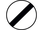 Panneau fin de toutes les interdictions précédemment signalées - B31