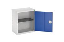 Bott - Armoire murale à portes battantes - 1 tablette - 525x350x600 mm - Gris clair/Bleu - Acier - Charge 35 kg