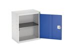 Bott - Armoire murale à portes battantes - 1 tablette - 525x350x600 mm - Gris clair/Bleu - Acier - Charge 35 kg
