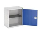 Bott - Armoire murale à portes battantes - 1 tablette - 525x350x600 mm - Gris clair/Bleu - Acier - Charge 35 kg
