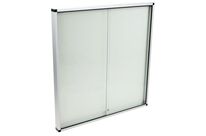 Manutan Expert - Vitrine d&amp;#039;affichage intérieur 2 portes - 158.6x96.7cm Blanc - Magnétique &amp;amp; Fond Acier