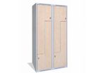 Vestiaire en L portes en bois Largeur 300 mm