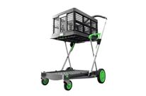 Chariot pliant Clax équipé d'une caisse pliable - 60 kg