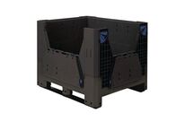 UTZ - Caisse-palette Klapa 790 L - Pliable, 500 kg Charge Max, PE Recyclé, 2 Côtés Abattants