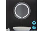 Miroir mural LED rond 45cm avec interrupteur tactile
