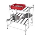 Solution de stockage inclinée et picking | Présentoir à rails 2 niveaux N° 56A-1