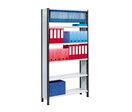 Rayonnage bureau universel peint H.2500 avec tablettes L.1170 x P.350 mm