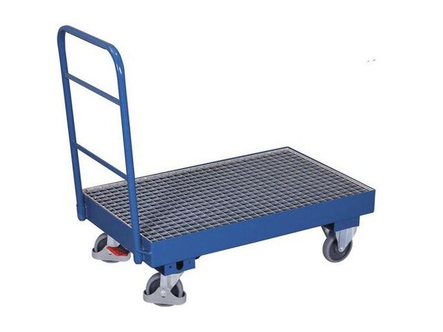 Variofit - Chariot de rétention métallique tubulaire - 42L - Acier Bleu - 250kg Charge Max