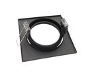 Support Encastrable GU10 Carré Noir Mat Orientable