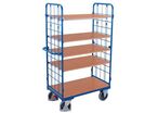 Variofit - Chariot haut 5 plateaux bois et acier - 1000x600mm - 500kg - Ergonomique - 3 ans garantie