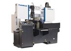 Scie à ruban automatique CNC à double colonne pour métaux capacité 400 mm 3 kW 400V variateur 20-100 m/min Metallkraft HMBS400CNC