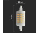 Ampoule LED R7S 78mm 7W SMD 360° - Blanc Froid 6000K - 8000K