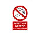 VAPOTAGE INTERDIT HORS DE CETTE ZONE