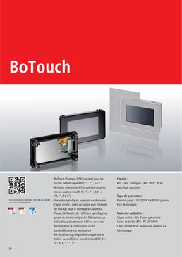 Boitier BoTouch, optimisé pour le montage d'écrans capacitifs et résistifs