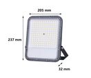 Projecteur LED Extérieur 100W IP65 120lm/W Gris - Blanc Froid 6000K - 8000K