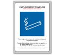 Panneau avertissement picto "emplacement fumeurs decret 2006"