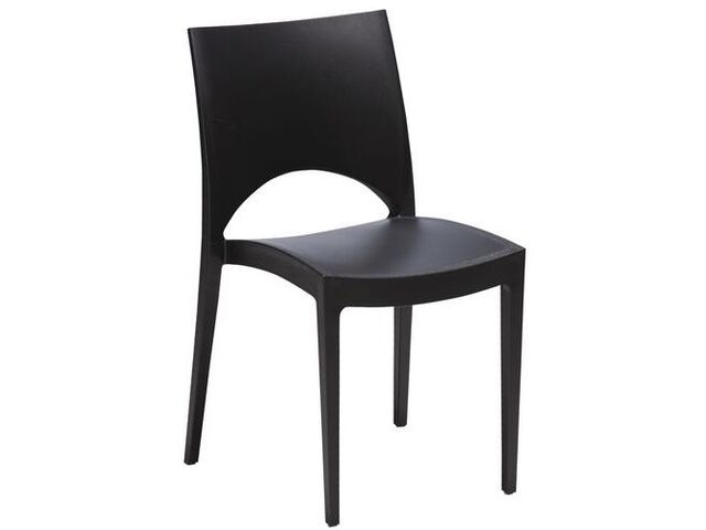 Chaise June En Polypropylène Coqcol.:noir Ass. L:48 Cm