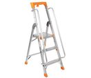 Manutan Expert - Escabeau Professionnel Aluminium 3 Marches avec Rampe - Charge Max 150kg - Norme EN 131 - Hauteur d'Accès 2.66m
