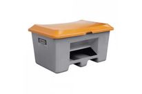 Bac à sel ou à sable avec ouverture d&amp;#039;écoulement et passage de fourches