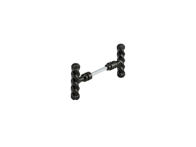 THIRARD - Bouton double fer torsade carré 6x 80 1 portée avec fourreau adaptateur 7 mm