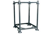 MDM - Support pour sac à gravats Big Bag - Acier Galvanisé 112,5x112,5 cm - Ouverture Totale