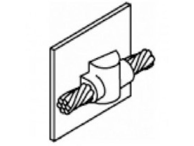Kit pour soudure d'un câble sur poutrelle métallique à la verticale