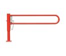 Croso - Barrière d'accès pivotante 1.5m rouge sur platine - Acier - 3 ans garantie
