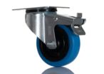 Roulette pivotante industrielle 150 kg | Ø100 mm caoutchouc Tente
