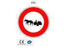 Panneau B9c Accès interdit aux véhicules à traction animale