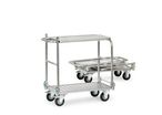 Chariot pliable 2 plateaux aluminium