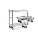 Chariot pliable 2 plateaux aluminium