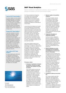Brochure détaillée SAS Visual Analytics 6.1 - SAS France