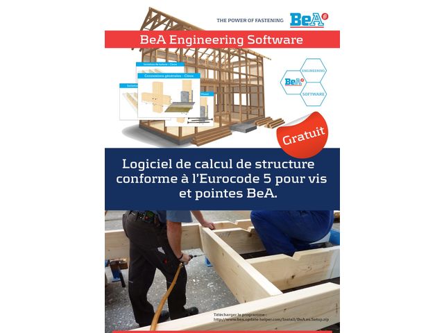 Logiciel de certification de calcul de structure bois avec vis et pointes | BeA  
