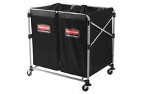 Rubbermaid - Support Chariot à Linge X-Cart - 300L, 2 Sacs - Acier Revêtu Poudré, Vinyle - Garantie 3 Ans