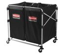 Rubbermaid - Support Chariot à Linge X-Cart - 300L, 2 Sacs - Acier Revêtu Poudré, Vinyle - Garantie 3 Ans