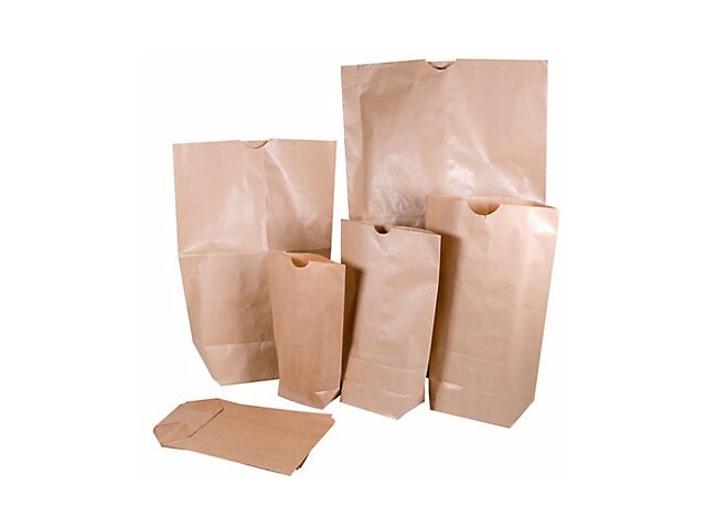 Sac papier kraft brun standard 1 feuille à encoche - 37,5 x 55 cm