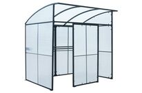 Manutan Expert - Abri Fumeur Anthracite - Acier &amp;amp; Polymère Thermoplastique - 2.52m x 2m x 2.50m - Garantie 10 ans