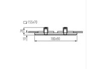 Support Double Encastrable Verre et Chrome pour Ampoule LED GU10 + Douille