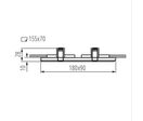 Support Double Encastrable Verre et Chrome pour Ampoule LED GU10 + Douille