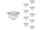 Pack de 10 - Spot LED Etanche 5W Rond Encastrable IP65 - Blanc Froid 6000K - 8000K / Aluminium
