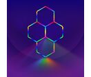 Kit 4 LED Hexagonal RGB 34W 110lm/w