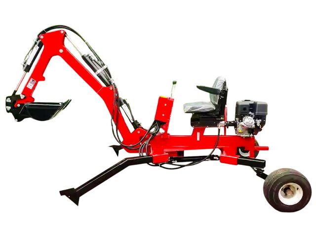 Mini-Pelle tractable avec attelage - Pivotante sur 120° moteur à essence 15 ch MW Tools GMA120