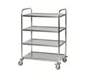 Desserte en inox 4 plateaux - Capacité 100 kg