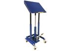 Servante et desserte de manutention - Desserte mobile hydraulique 250 kg - Bleu - 1 plateau - Roulettes pivotantes à frein
